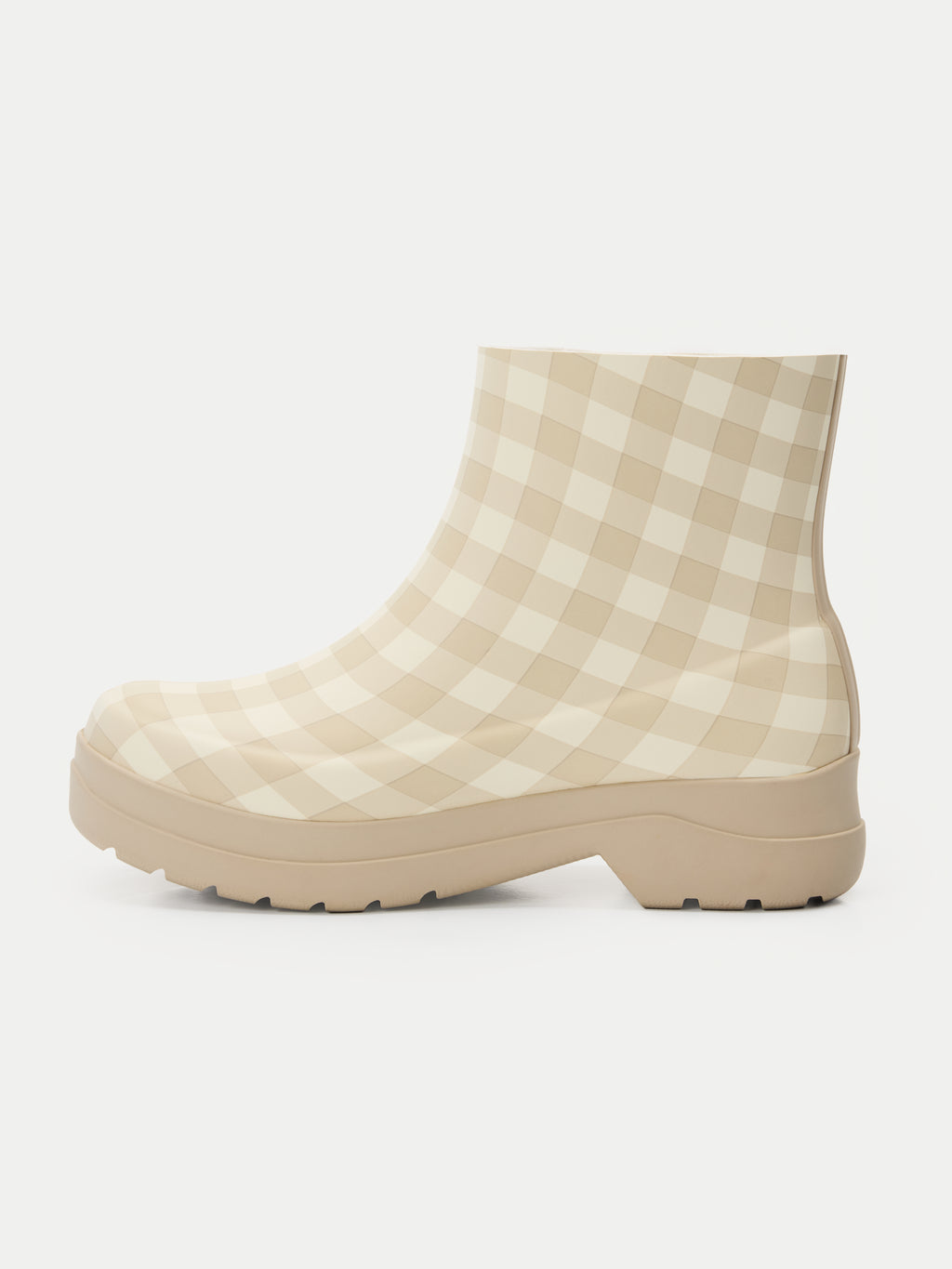 Sahel – Bottes imperméable carreaux vichy beige