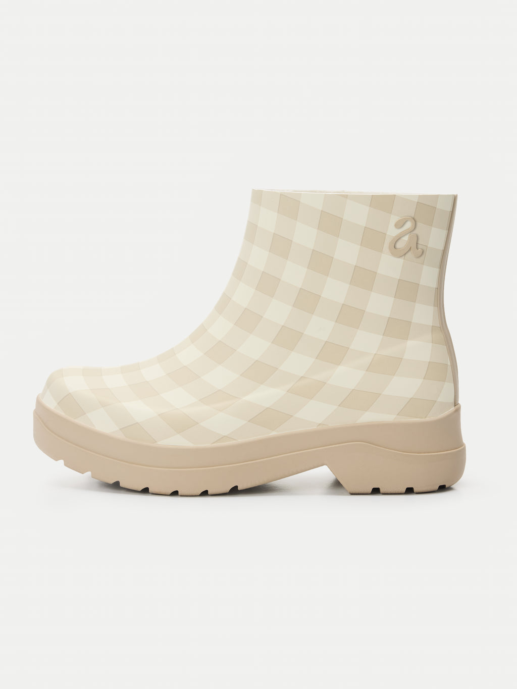 Sahel – Bottes imperméable carreaux vichy beige