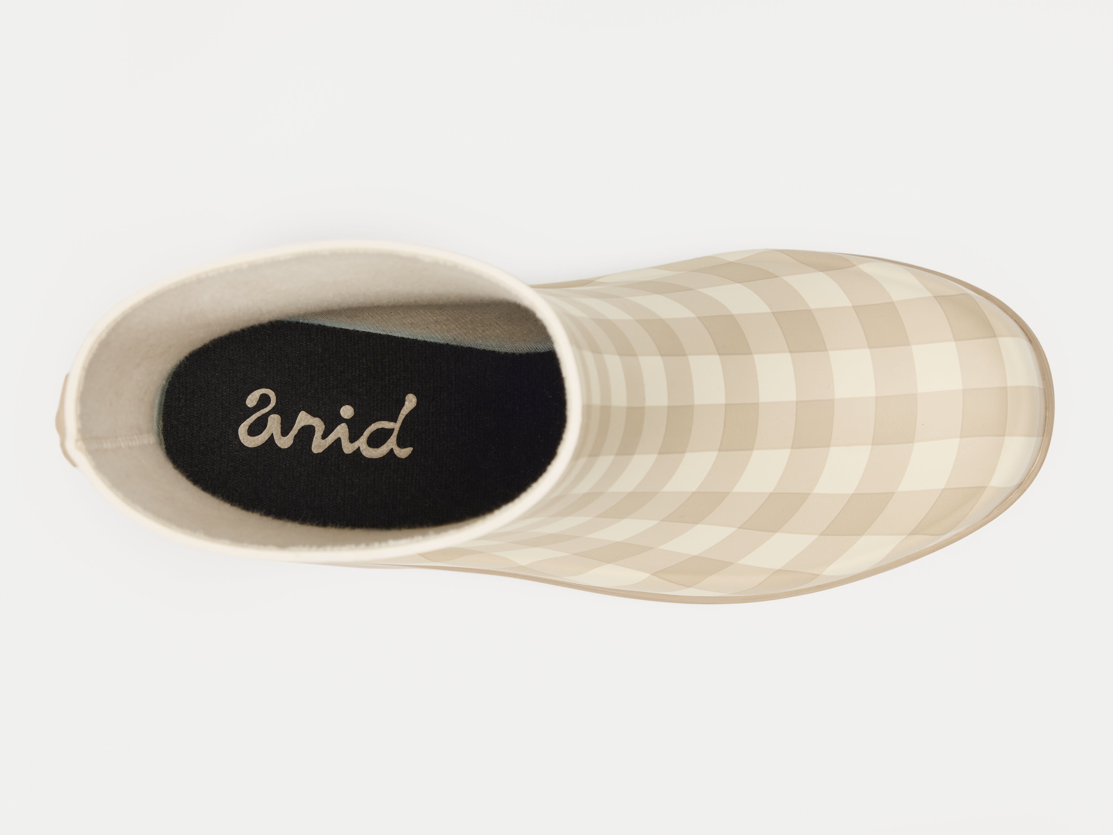 Sahel – Bottes imperméable carreaux vichy beige